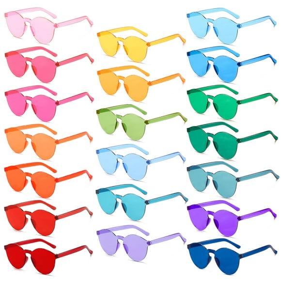 Gafas de Sol Redondas SIN MONTURA para Fiesta Paquete de 20