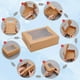 thumbnail image 5 of 20 cajas de cartón para repostería, 20,3 x 15 x 6,35 cm / 7,99 x 5,91 x 2,5 pulgadas, con ventana transparente, ideales para tartas, pasteles, galletas y otros productos de repostería., 5 of 7