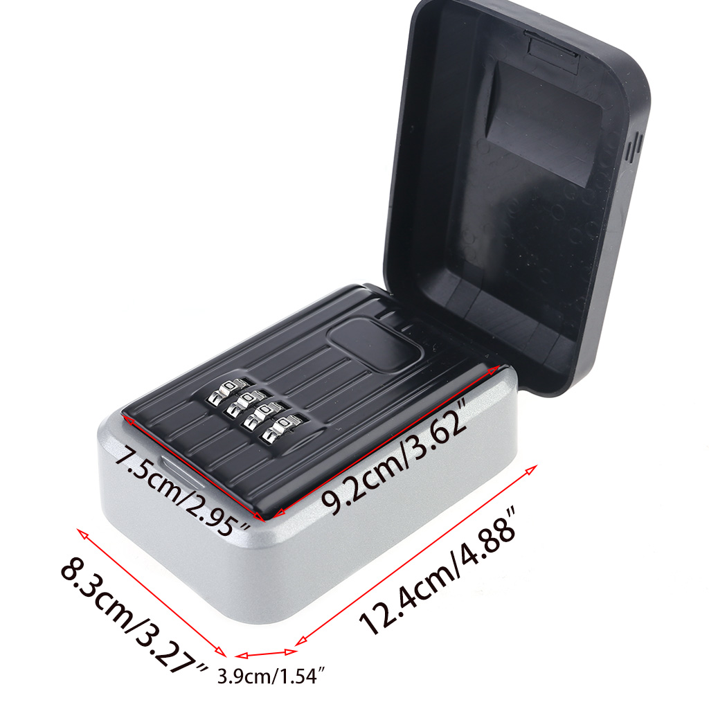 4 Digit Combination Resettable Code for Key Safe Lock Storage Box Outdoor Password Security Waterproof Push Button Case