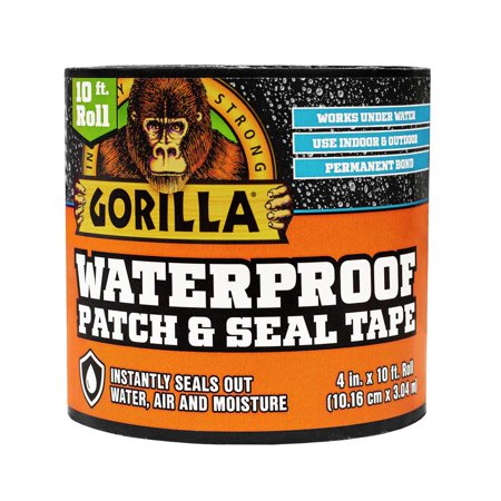 New Gorilla 4612502 Waterproof Patch & Seal Tape, 4" x 10',Each