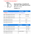 thumbnail image 2 of Electric Fuel Pump - Compatible with 2004, 2006 - 2007 Dodge Grand Caravan, 2 of 2