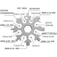 thumbnail image 3 of 18-in-1 Snowflake Multitool, Stainless Steel Snowflake tool Bottle Opener, Snowflake Multi Tool Cool Gadgets Stocking Stuffers for Men, Christmas Gifts for Men, Dads, Husbands.(Black), 3 of 5