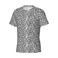 thumbnail image 3 of Yiaed Weave Geometric Print Mens Short Sleeve Tight Fit T-Shirt, Crewneck Casual Tee-X-Large, 3 of 5