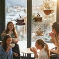 thumbnail image 4 of Coffee Wall Stickers Coffee Cups Wall Decals Latte Mocha Cappuccino Coffee DIY Vinyl Sign Wall Art Stickers for Kitchen Coffee Bar Decor Coffee Shop Wall Decoration Peel and Stick Brown, 4 of 9