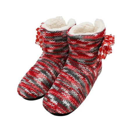 

Ymiytan Women s Plush Lined Bootie Slippers Fuzzy Warm Sherpa Slipper Winter Faux Fleece Lining Indoor Bedroom Shoes