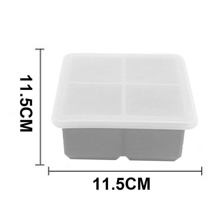 Kitchen Silicone Freezer Tray with Lid Easy Release Molds for Food Storage  & Freeze Soup, Broth - Ash
