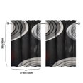 thumbnail image 4 of Marble Modern Geometric Flowers Abstract Kitchen Curtains - Vintage Tier Cafe Curtains for Bathroom Living RV Rod Pocket Window Drapes 36 Inch 2 Panels Set 28"x36" Window Treatment Tiers, 4 of 4