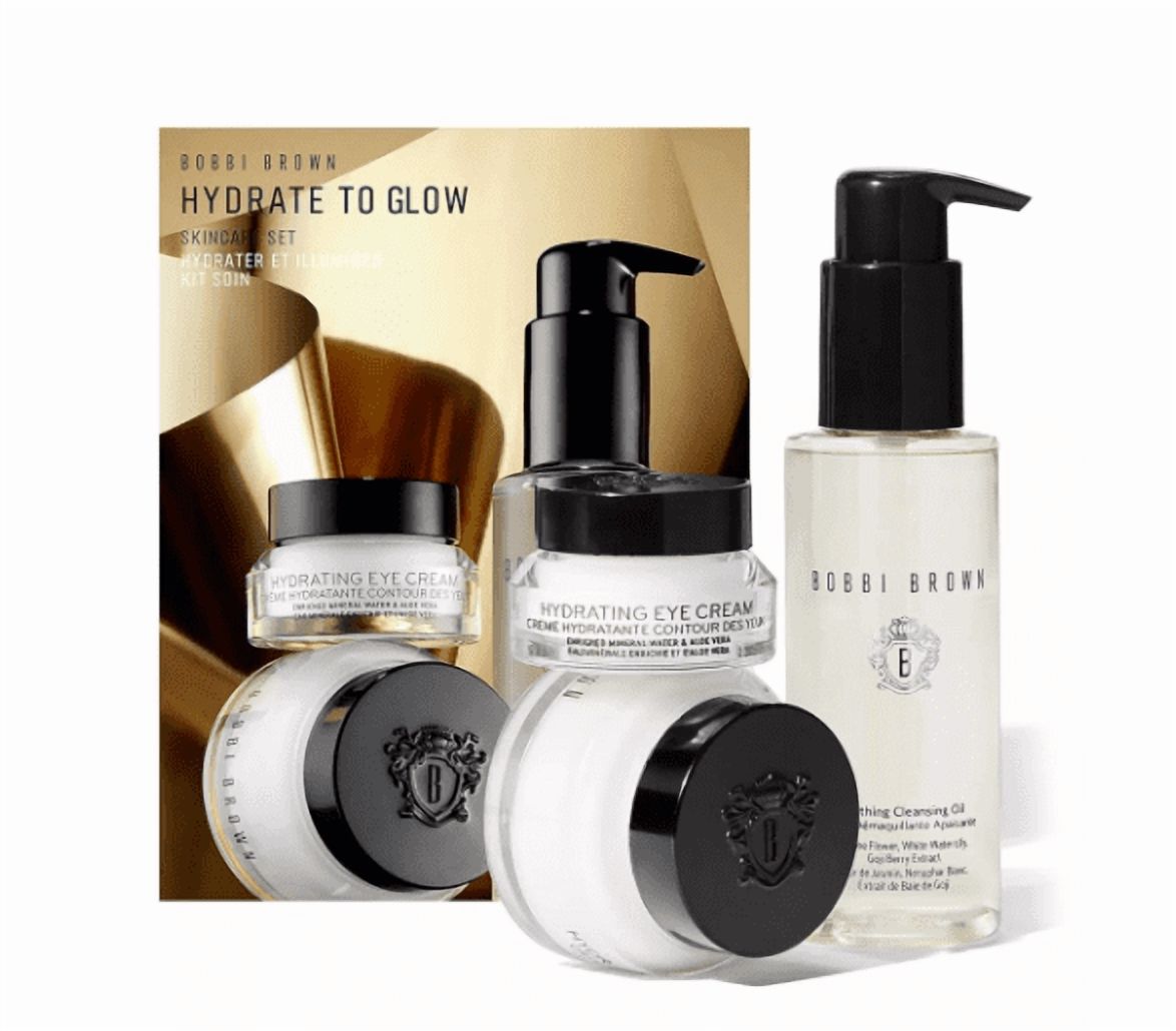 Bobbi Brown Hydrate To Glow Skincare Set - Soothing Cleansing Oil, Hydrating Face Cream, & Hydrating Eye Cream
