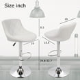 thumbnail image 7 of Bar Stools Barstools Swivel Stool Set of 2 Height Adjustable Bar Chairs with Back PU Leather Swivel Bar Stool Kitchen Counter Stools Dining Chairs, 7 of 7