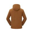 thumbnail image 4 of Mens Windbreaker Jackets Windbreaker Front-Zip Jacket Man Solid Color Three Prevention Cottoning Climbing Wear As One Down Cotton Intensification Warm Outdoor Jacket Coffee XL, 4 of 8