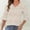 003 Khaki, variant on Hvot&aat Women's Fashion 1/2 Bell Sleeve Tops Summer Casual V Neck Printing Blouses Loose Lightweight Tee