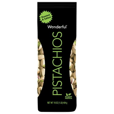 Wonderful Pistachios, In-Shell Roasted & Salted Nuts, 16 Ounce Bag