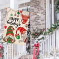 thumbnail image 2 of Christmas Gnome House Flag Happy Holidays Burlap Vertical Double Sided Christmas Ball Qrnaments Flag Xmas Farmhouse Seasonal Winter Holiday Yard Outdoor Decoration 28x40 Inch, 2 of 6