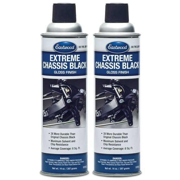 Eastwood Extreme Chassis Black High Gloss Aerosol Spray Paint 14 oz 2 Pack