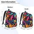thumbnail image 3 of Rateoe Vibrant Graffiti Urban Art Pattern Canvas College Laptop Backpack,Travel Daypack,Durable Rucksack Travel Notebook Bag School Backpack Book Bag for Men Women-Small, 3 of 7