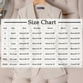 thumbnail image 3 of Women Casual Striped Blazer Dressy 3/4 Sleeve Work Office Formal Suit Jackets Plus Size Comfy Notch Lapel Outerwear, 3 of 4