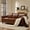 Brown, variant on Me'on 80'' Faux Leather Sofa with Storage Seats, Classic 3-Seater Couch with Nailhead Trim, Easy Assembly, Dark Brown