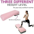 thumbnail image 2 of Yes4All Adjustable Workout Aerobic Exercise Step Platform Health Club Size with 4 Adjustable Risers Included and Extra Risers Options - Pink Grey, 2 of 6