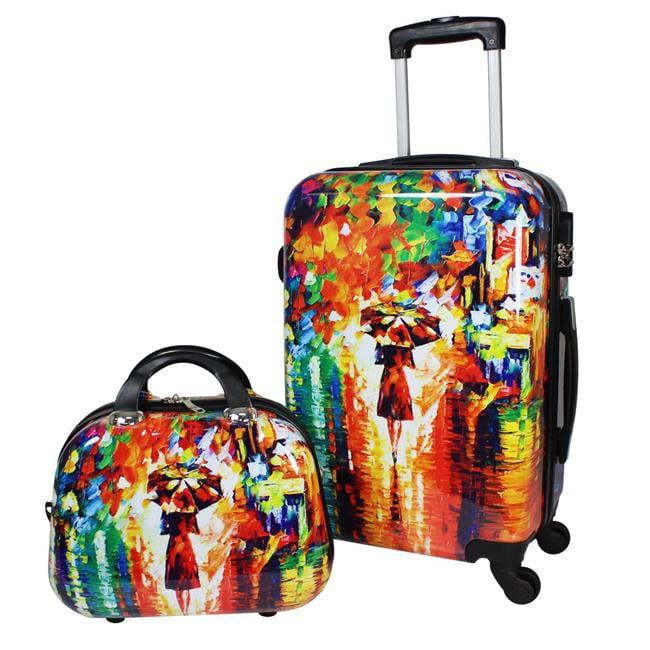 World Traveler WT2602 CarryOn Hardside Spinner Luggage Set, Paris
