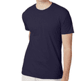 thumbnail image 4 of Hanes Men's Perfect-T Triblend T-Shirt, UPF 40+ Sun Protection, Soft Cotton Blend Tee, Navy Triblend, M, 4 of 5