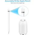 thumbnail image 4 of Magnetic Replacement Caps for Apple Pencil 1st Generation (2 Pack) - with a Extra Silicone Cable Adapter Tether Stylus Protective Cover Caps for iPad Pencil(White), 4 of 7