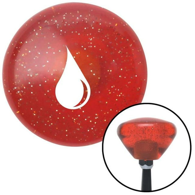 White Drip Orange Retro Metal Flake Shift Knob with M16 x 1.5 Insert Shifter Auto Brody