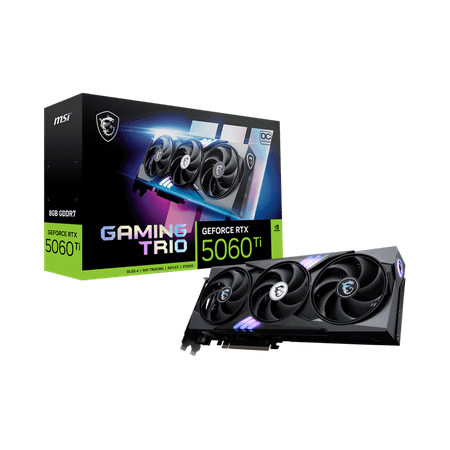 MSI GeForce RTX 5060 Ti 8G GAMING TRIO OC Graphics Card, 8GB GDDR7, DPx3, HDMIx1, DLSS 4