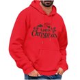 thumbnail image 2 of EchfiProm Mens Red Hoodies Pullover Graphic Xmas Ugly with Pockets Hooded Sweatshirt for Men S, 2 of 4