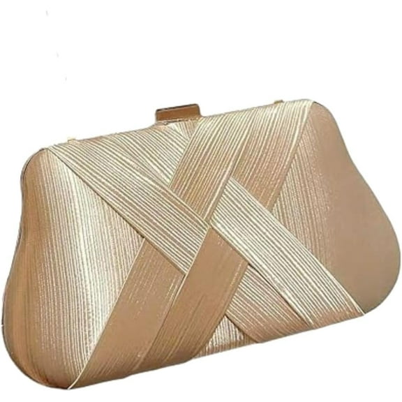 Women's Metallic Evening Handbag Glitter Clutch Purse Party Bag