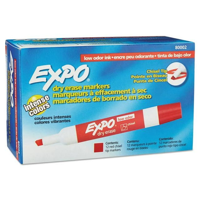 Kyocera NSN5105661 7520015105661 Chisel Tip Dry Erase Marker - Red