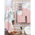 thumbnail image 2 of Teal Red Coastal Kitchen Dish Towels for Drying Dishes Set of 3, Summer Lobster Coral Nautical Waffle Weave Microfiber Hand Tea Bathroom Towels Quick Dry & Absorbent Towel 15.7x23.6, 2 of 7