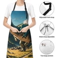 thumbnail image 4 of Kdxio Cute Green Dinosaur Blue Sky Apron with Pockets Adjustable Kitchen Aprons for Men Women Waterproof Aprons for Cooking,Drawing,Crafting, Baking Household Cleaning, 4 of 8