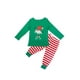 thumbnail image 5 of Disfraces de Año Nuevo 2024 Conjuntos familiares a juego Conjunto de pijamas navideños Traje de casa a rayas con letras Look de ropa de dormir informal suave, 5 of 5
