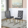 thumbnail image 4 of Rectangular Clear Glass 5pc Dining Set with Gold Stainless Steel Base, 4 of 4