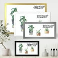 thumbnail image 4 of Designart 'Three Potted Houseplants On White' Traditional Framed Art Print, 4 of 4