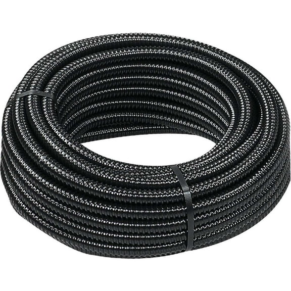 Pondmaster Corrugated PVC Pond Tubing - 1 In. Dia, 20 Ft. Length, Black