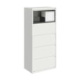 thumbnail image 6 of Hirsh 30-in Wide HL10000 Series 5 Drawer Metal Lateral File Cabinet White, 6 of 7