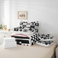 thumbnail image 4 of Erosebridal Baseball Comforter Set Full 7 Pcs Baseball Gaming Softball Ball Games White Black Plaid Bedding Set Sports Theme Bed in a Bag with Comforter,Sheets, 4 of 5