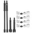thumbnail image 1 of Ejes de transmisión delanteros de acero inoxidable, huesos de perro CVD con tornillos para Axial SCX24 90081 1/24, trepador de control remoto, 4 Uds., 1 of 8