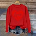 thumbnail image 4 of VBARHMQRT Chandail Blanc Femme Quotidien Maison Extérieur Entraînement Manches Longues Col Rond T-Shirt Haut Imprimé Chandail Blouse de Rue Mode Urbaine, 4 of 7