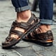 thumbnail image 5 of Sandalias de cuero para hombre de verano Pisos Playa Caminar antideslizante Zapatos casuales de fondo suave Wmkox8yii  123q550, 5 of 8