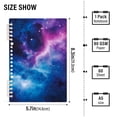 thumbnail image 2 of FORMRS 1-Subject Spiral Notebook 8" x 5" College Ruled 60 Refillable Sheet, Galaxy Pattern, 2 of 7
