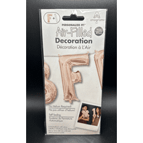 16 inch Letter F - Anagram - Rose Gold (Air-Fill Only) Foil Mylar Balloon - Party Supplies Decorations