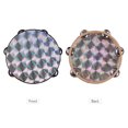 thumbnail image 3 of 8 Inch Wooden Radiant Tambourine Handbell Hand Drum with Double Row Jingles Reflective Drum Head Percussion Instrument Musical Toy, 3 of 5