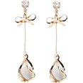 thumbnail image 3 of Pendientes para mujer con diamantes de imitación y cadena de cristal brillante, pendientes de borla para el día de San Valentín, pendientes de tuerca, joyería en forma de lágrima, regalo para ella, 3 of 4