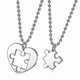 thumbnail image 1 of 2pcs Stainless Steel Couples Love Heart Puzzle Pendant Necklace, 1 of 3