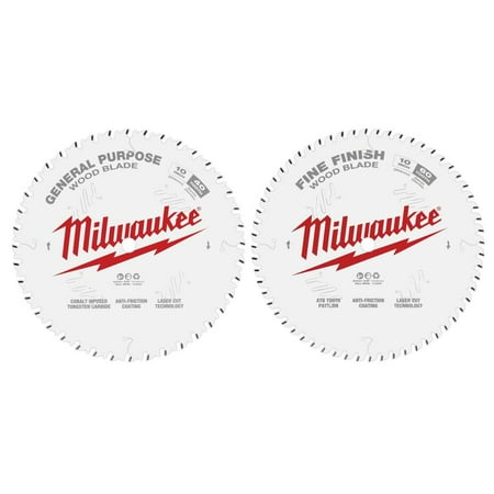 UPC: 0045242512119 | Milwaukee-48-40-1036 10 in. 40T + 60T Two Pack Circular Saw Blades