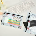 thumbnail image 2 of FORMRS 2 Pack Pencil Pouch for 3 Ring Binder with Clear Window Zipper Case, Hockey Action Zone, 2 of 6
