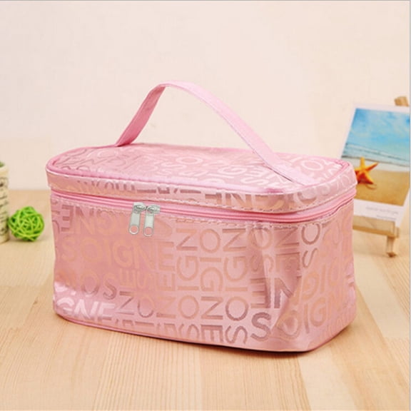 Clearance WOAHU Makeup bag,Travel portable toiletry bag for storage,Letter Cosmetic Bag Fashion Square Travel Portable Storage Wash Bag
