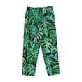 thumbnail image 4 of Disketp Monstera Leaves Print Women'S Comfy Pajama Pants Casual Drawstring Palazzo Lounge Wide Leg Pants, 4 of 9